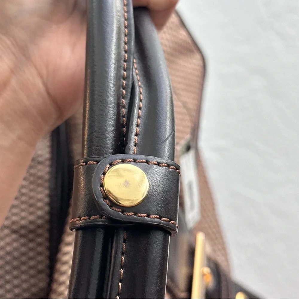 Adrienne Vittadini Tan and Black Men's Briefcase